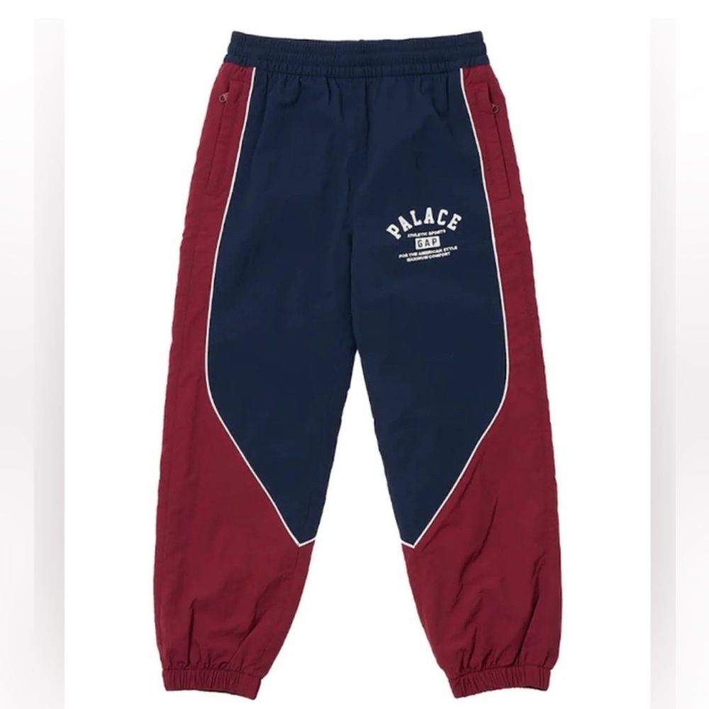 Palace X Gap Maroon and Navy Track Pants Size Small (6-7)